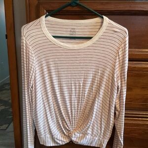 Women's Cream Striped Top
